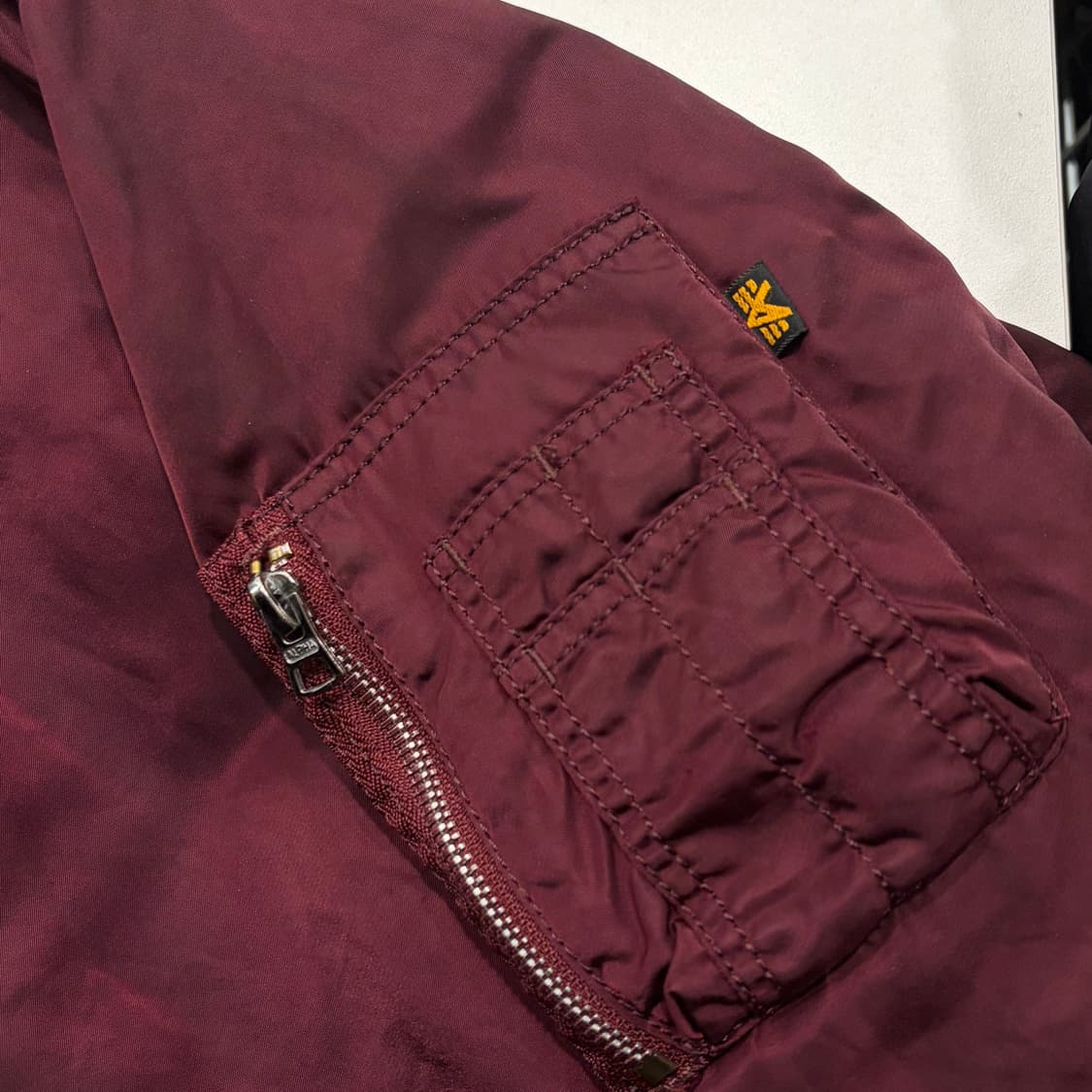 [S] 알파인더스트리 버건디 MA-1 항공 점퍼 자켓 B716 상품이미지10