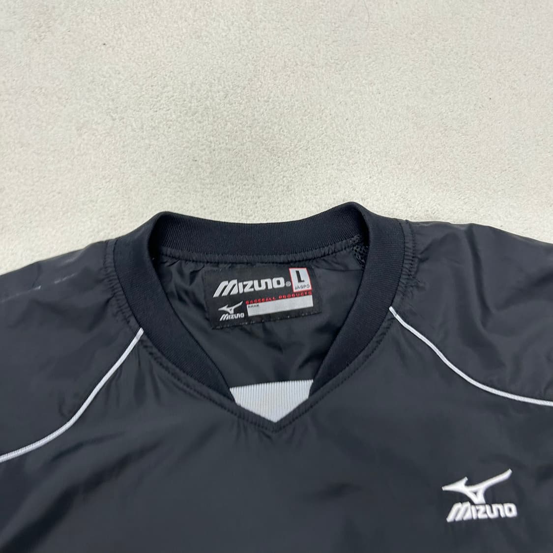 Mizuno white & black warm-up 상품이미지6