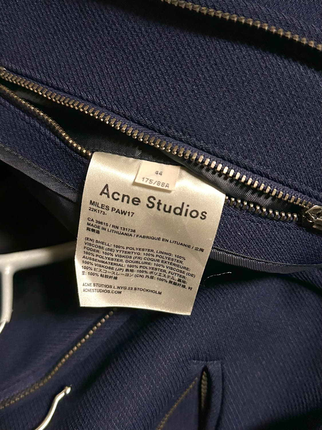 아크네 스튜디오 마일스 트윌 블루종 자켓 상품이미지4