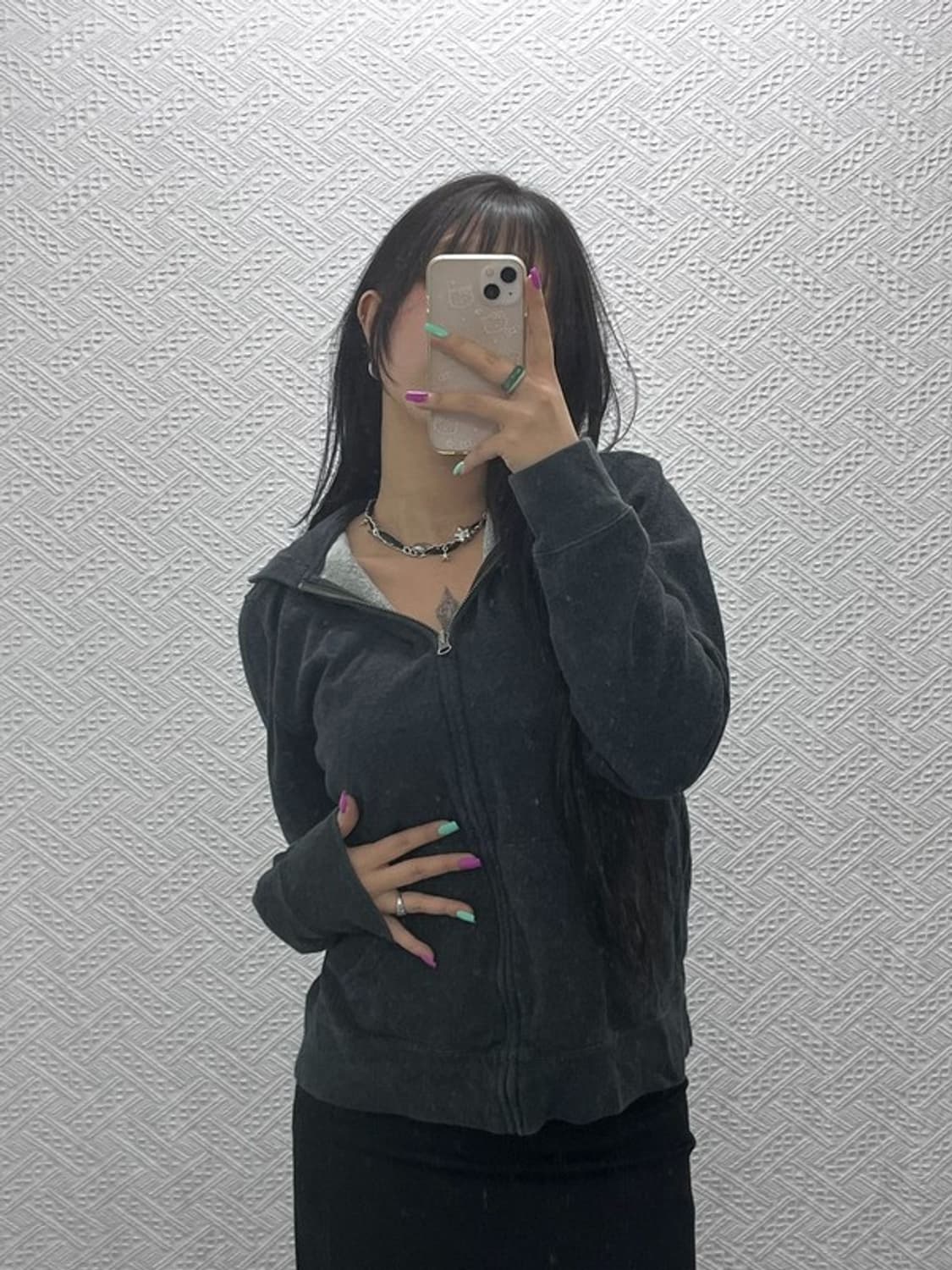 폴로 랄프로렌 빈티지 차콜 기모 후드 집업 XL C07220 상품이미지1