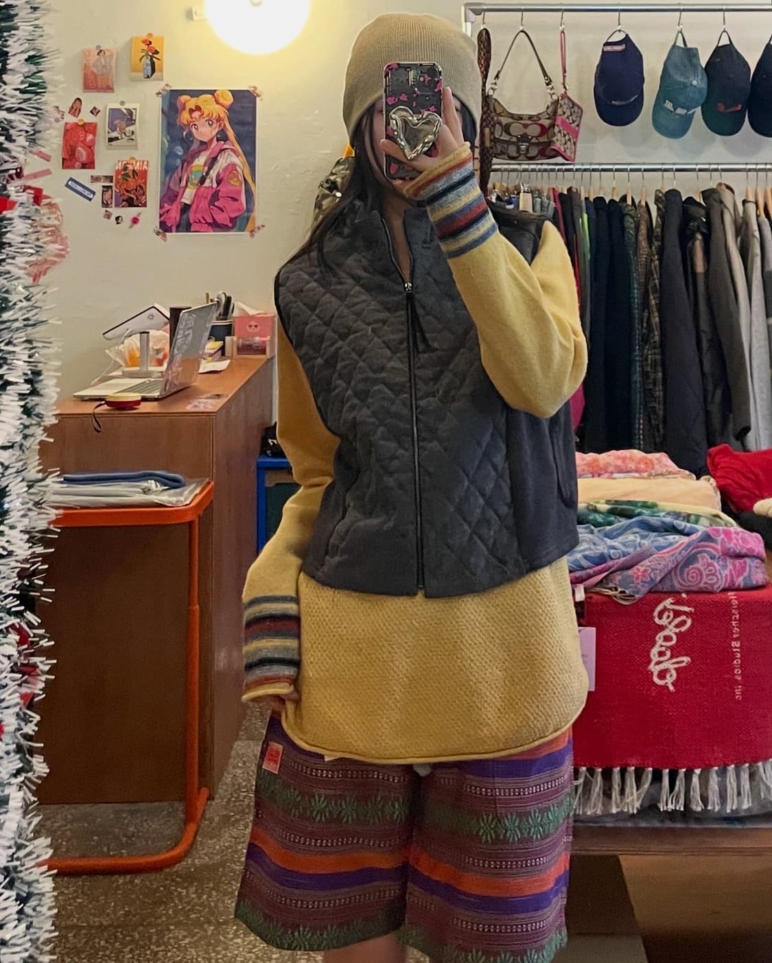 퀄팅 그레이 베스트 [무배] 상품이미지1