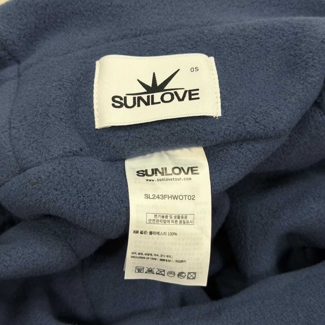 썬러브 플리스 오버 롤햇 비니 모자 바이올렛 네이비 상품이미지5