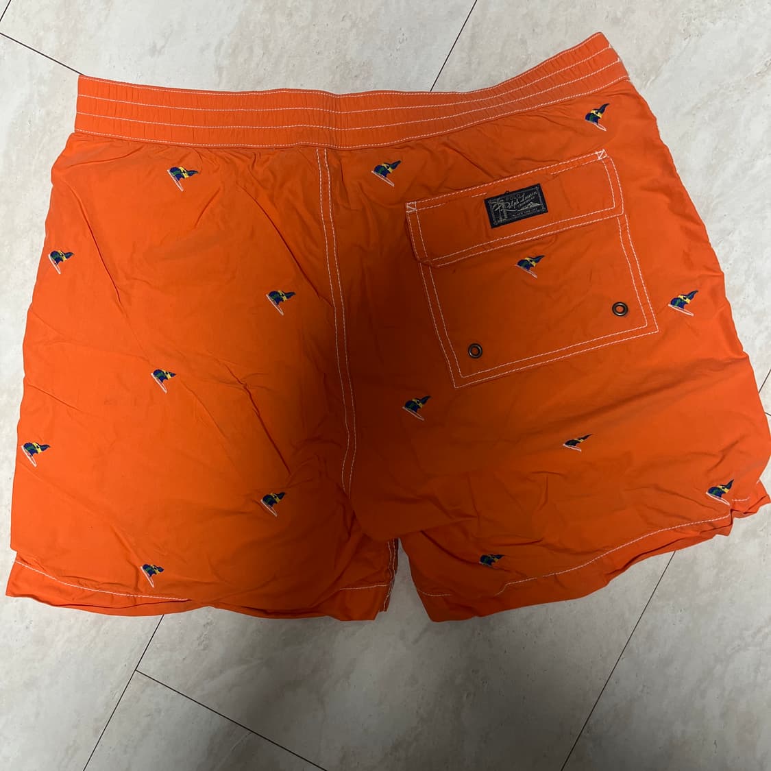 POLO 폴로 랄프로렌 오렌지 자수 수영복 L  상품이미지4