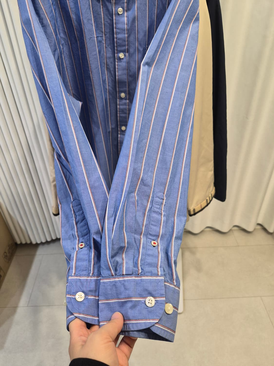 타미힐피거 스트라이프셔츠 블루남방 상품이미지5