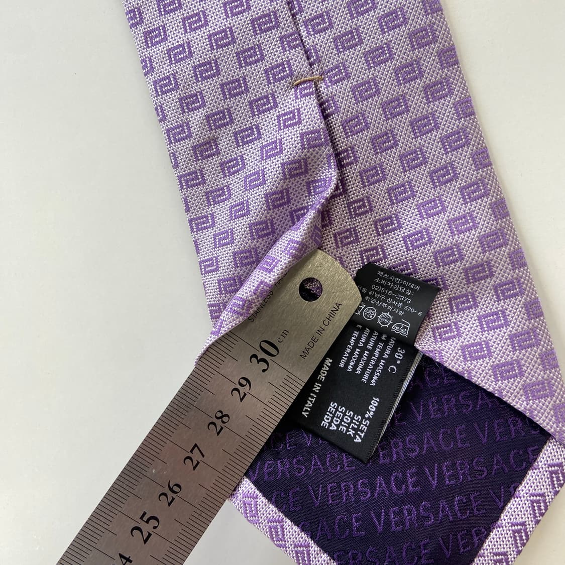 Versace 베르사체 정품 명품 모노그램 넥타이 8.4cm 상품이미지6