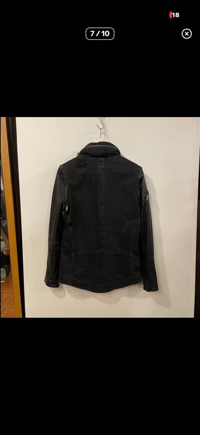 다이어트부처슬림스킨 레더 하이넥 자켓 상품이미지7