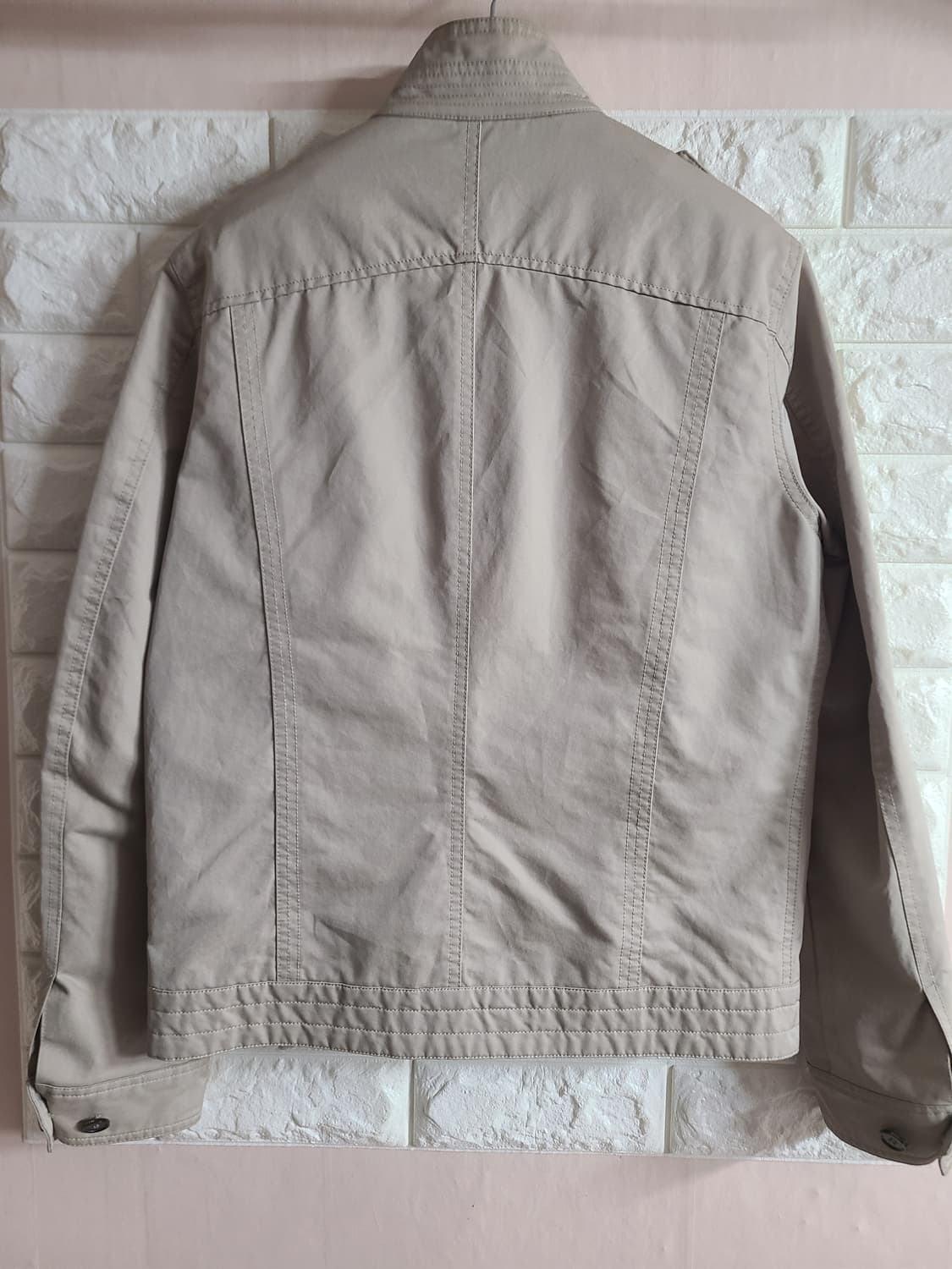 m+vio 남성 면 자켓 베이지색(95) 상품이미지5