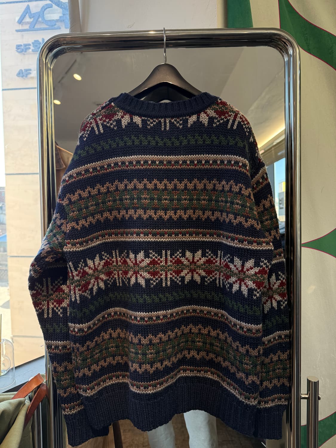 OLD GAP Abstract Pattern Wool knit M 상품이미지4