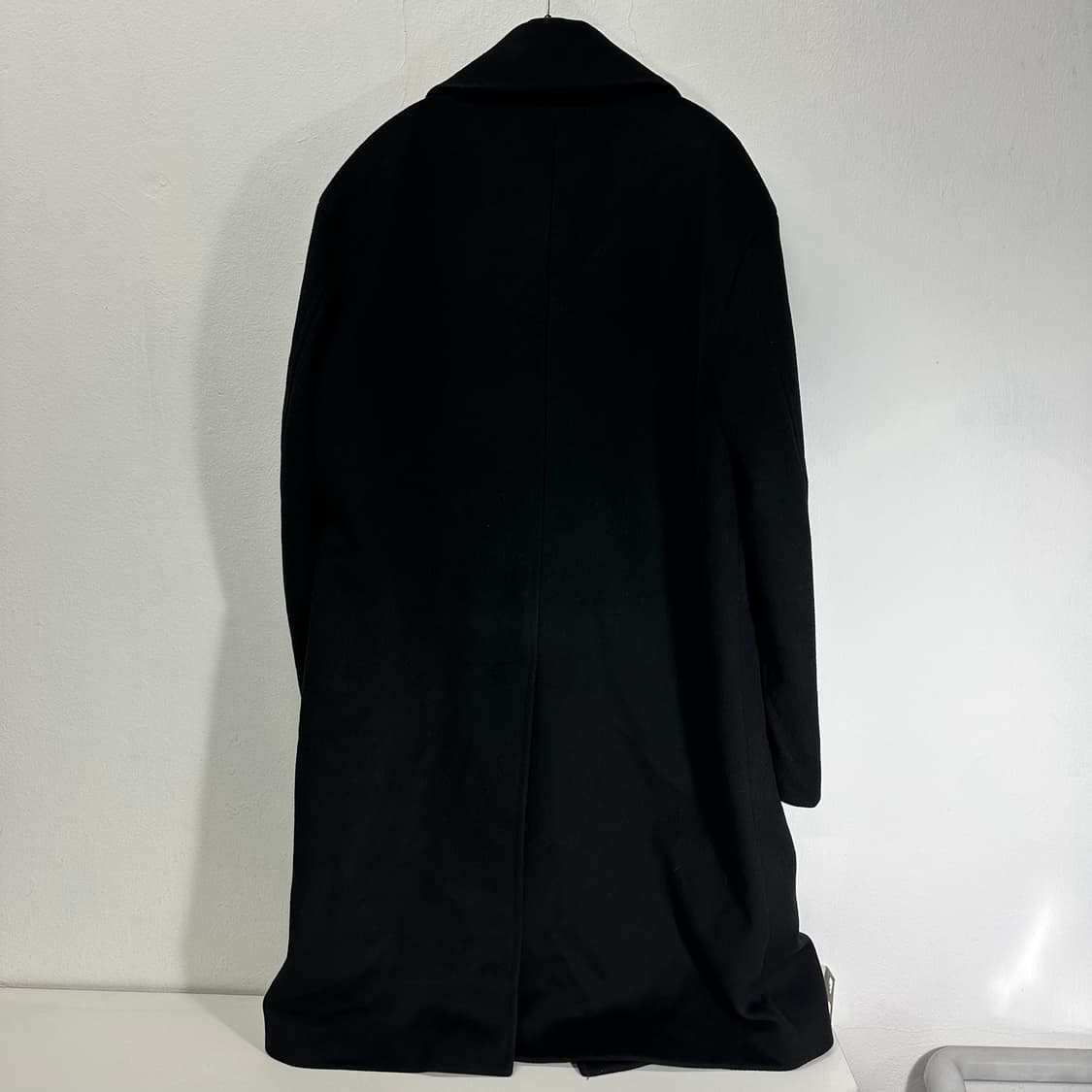 95-100 나우앤투모로우 블랙 캐시미어혼방 롱 더블코트 상품이미지4