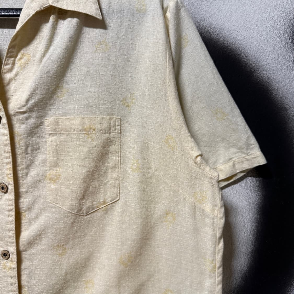VTG 빈티지 재패니즈 오리엔탈 모노그램 린넨 반팔 셔츠 상품이미지4