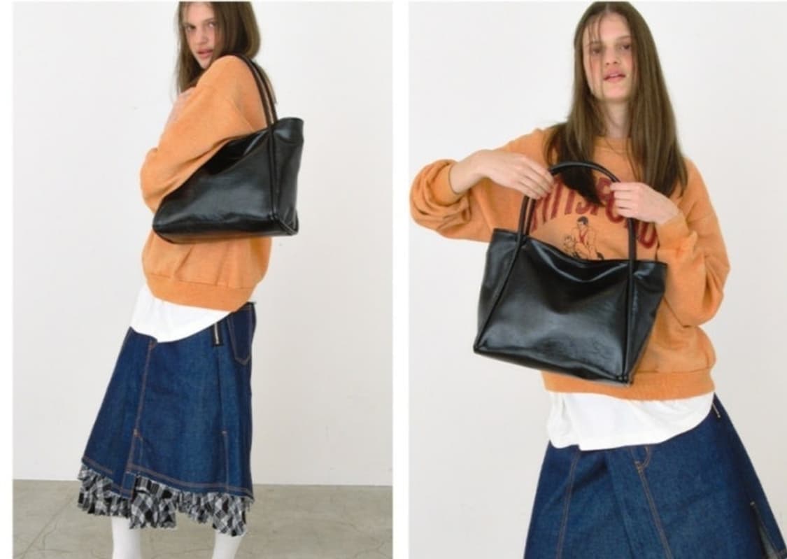 여밈 yeomim 미디엄 대퍼백 블랙 상품이미지4