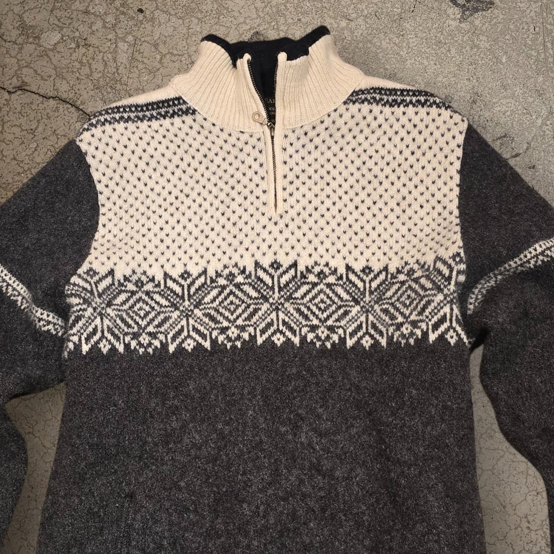 90s 노르웨이 울100 노르딕하프집업 스웨터 MADE IN NORWAY 상품이미지2