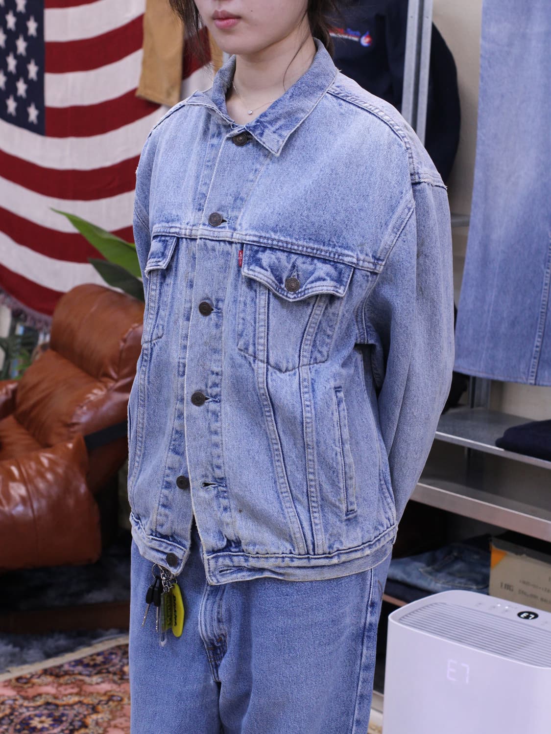 8-90s USA 리바이스 70503 데님 트러커 상품이미지1