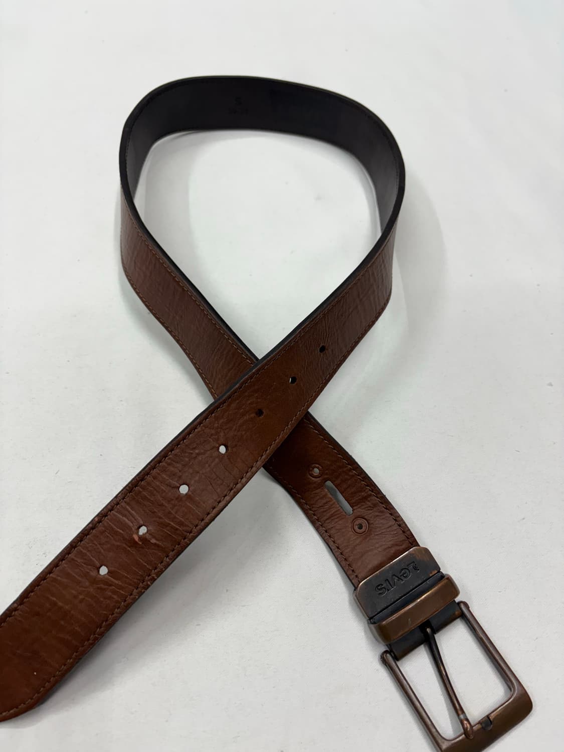 리바이스 빈티지 브라운 레더 버클 벨트 상품이미지4