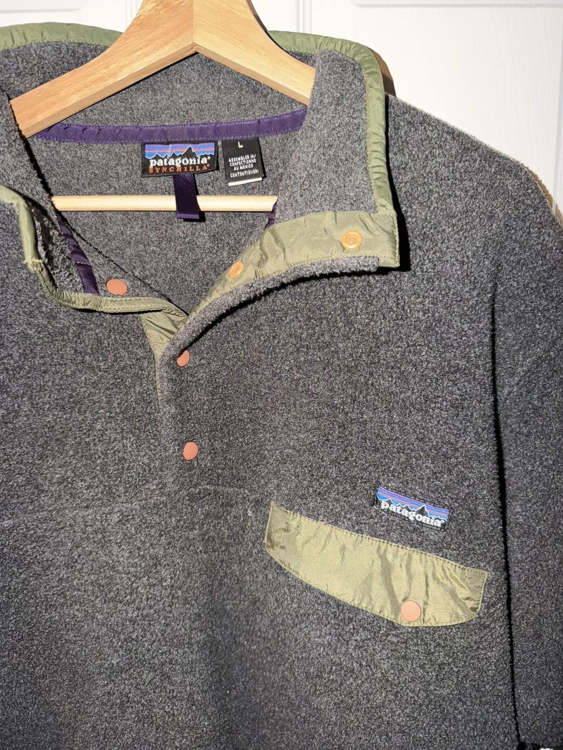 90s 파타고니아 신칠라 스냅-T 그레이 상품이미지2