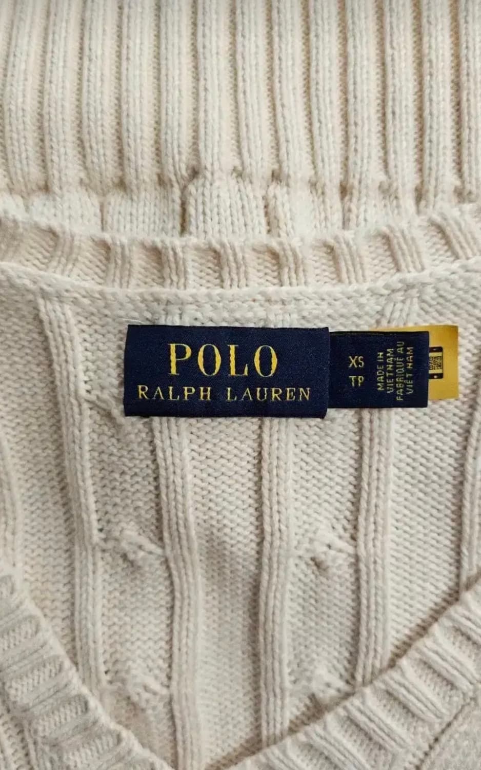 폴로 랄프로렌 브이넥 니트 아이보리 상품이미지3