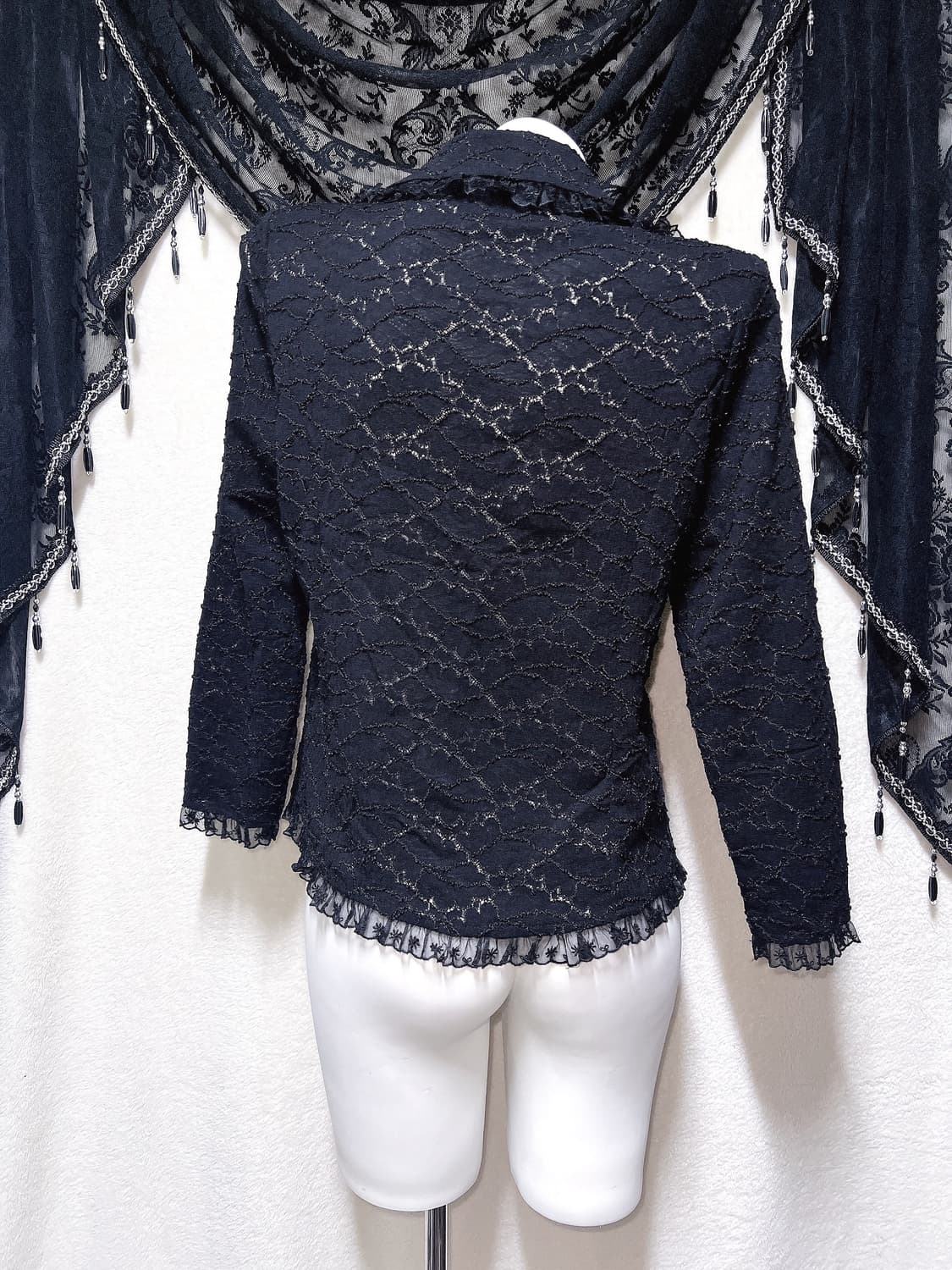 로맨틱고딕 고스로리 펑크 레이스 프릴 자켓 가디건 다크페어리 공겜 핀터 상품이미지9