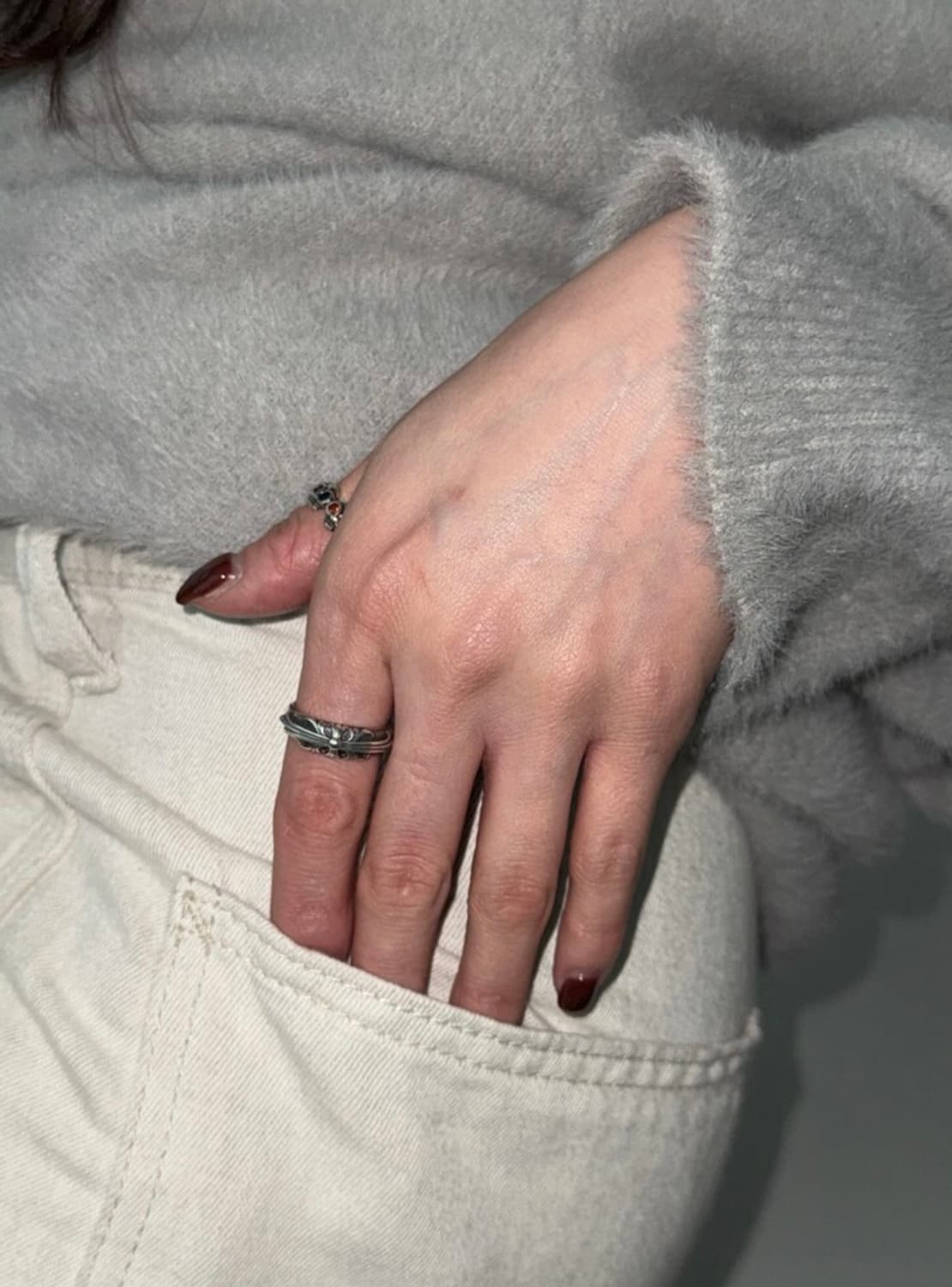 <새상품>실버925 오픈링 실버링 빈티지링 은반지 크로스링 상품이미지6