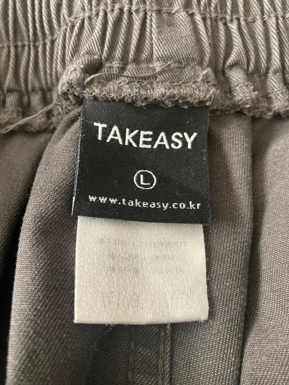 [L] 무신사 테이크이지 스톤 워싱 카고 숏팬츠 쇼츠 반바지 / 다크 그 상품이미지4