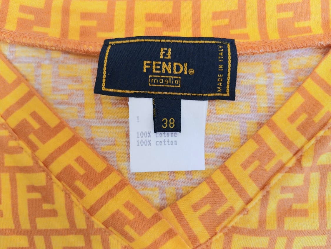  펜디(FENDI) 빈티지 쥬카 모노그램 V넥 티셔츠정품 상품이미지1