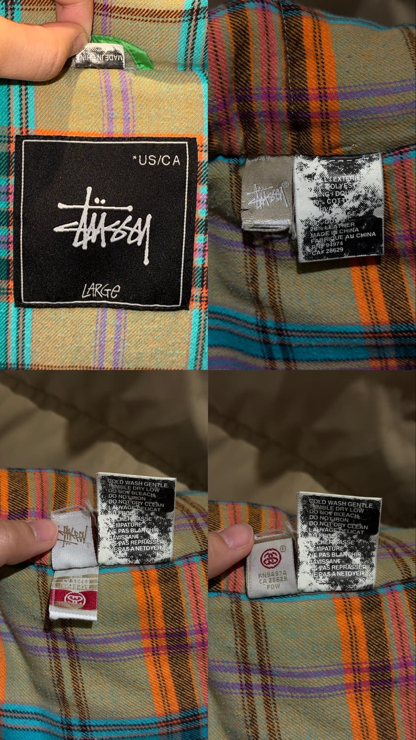 00s 스투시 컬러블록 다운 베스트 상품이미지10