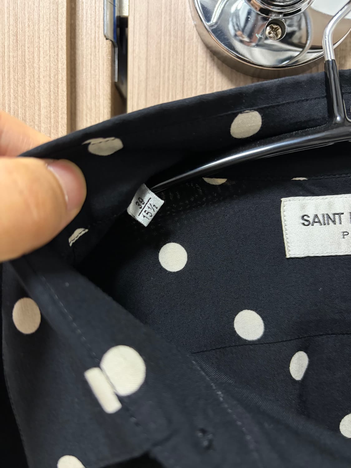 생로랑 도트 셔츠 39 상품이미지5