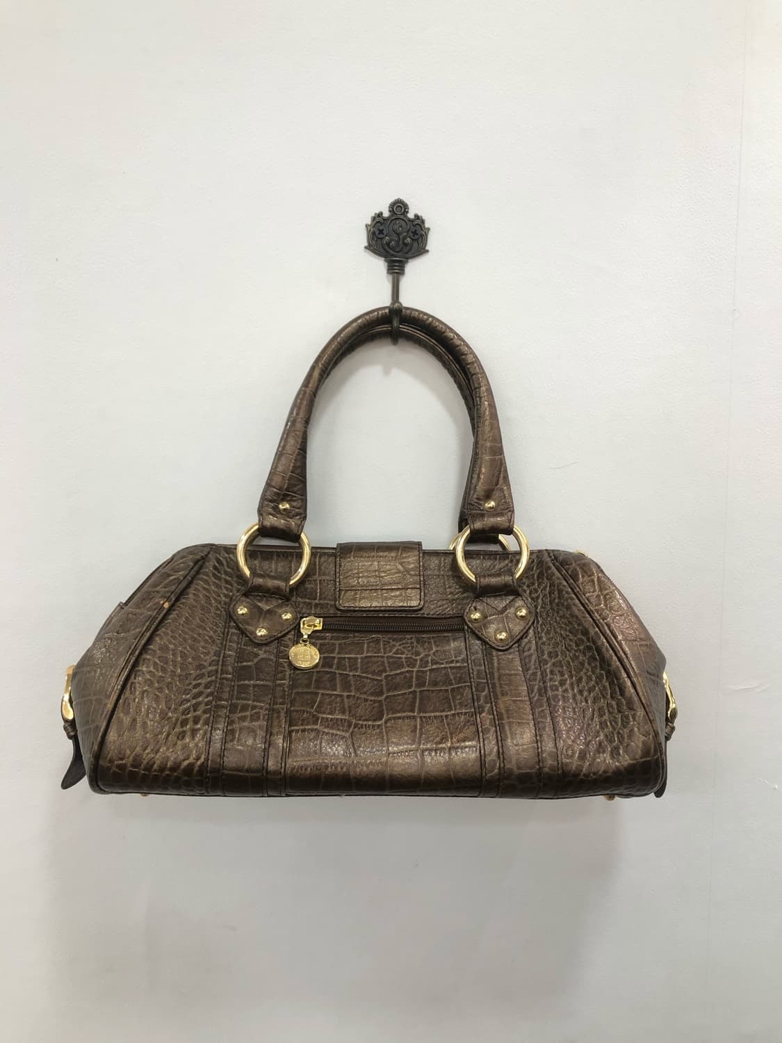 ARNALDO BASSINI brown python tote bag  상품이미지5