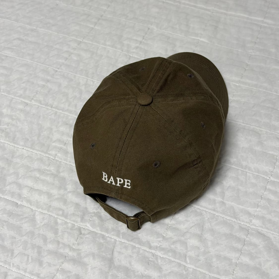 새상품급) 베이프 BAPE 볼캡 모자 카키 상품이미지2