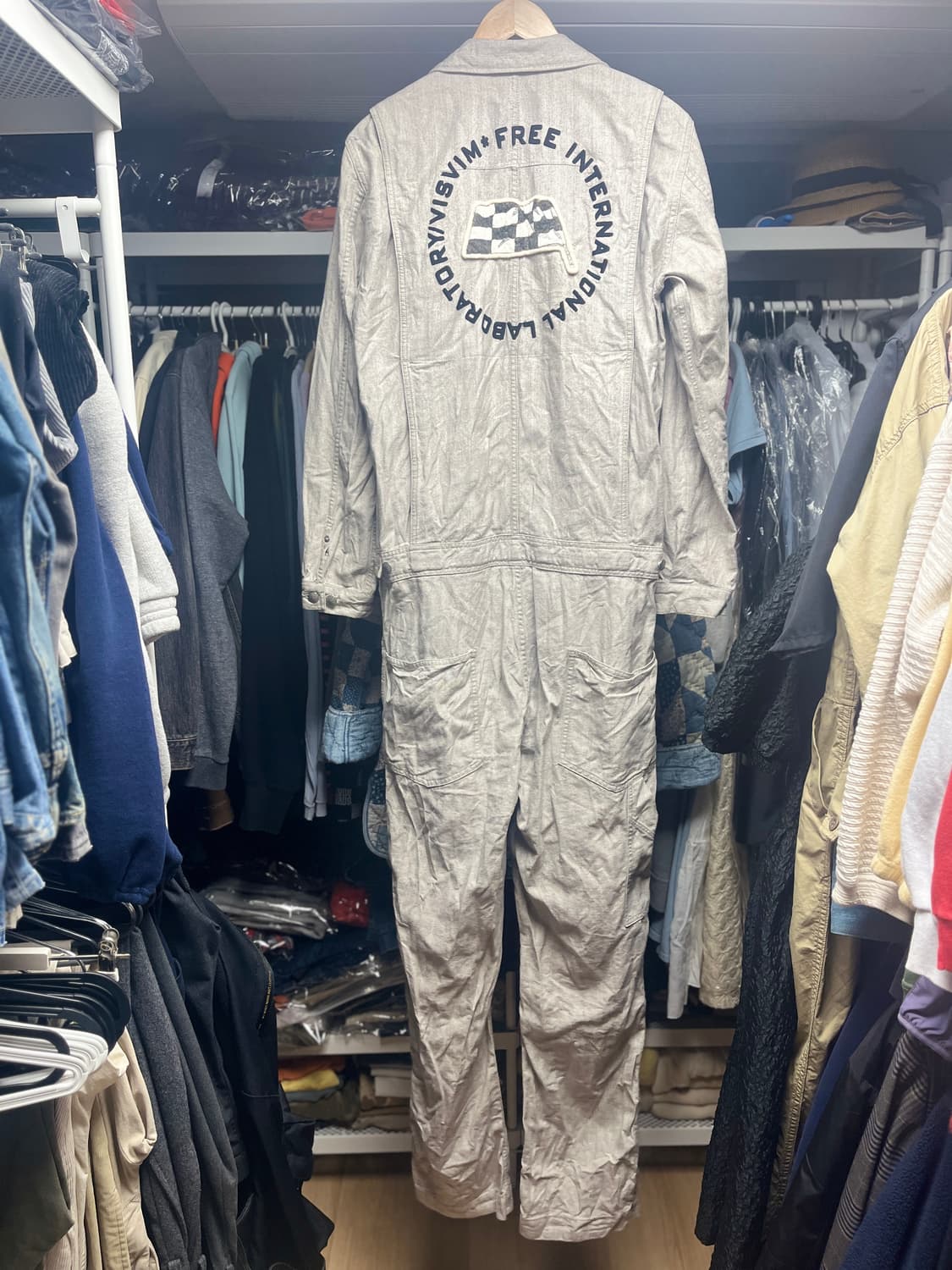 VISVIM 올드비즈빔 베이지 올인원 오버롤즈 M 상품이미지4