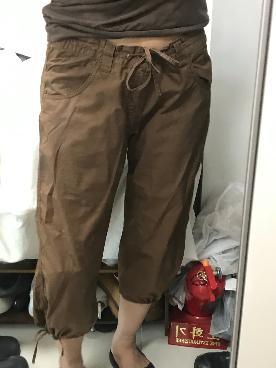 H&M 빈티지 스트링 코튼 7부PT 상품이미지9