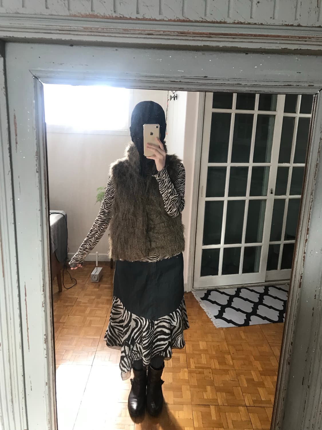 vintage zebra pattern skirt (29inch) 상품이미지5