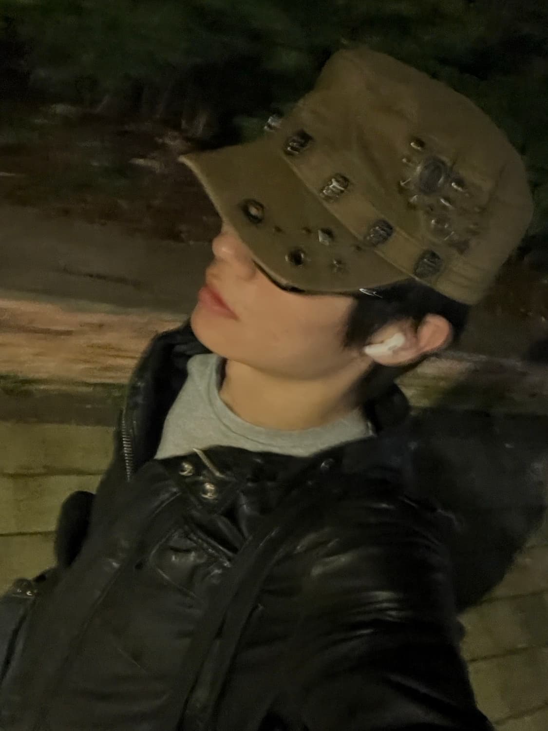Olive Studded Military Cap 상품이미지4