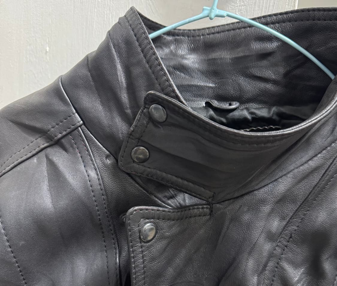 빈티지 레더 봄버 자켓 상품이미지3