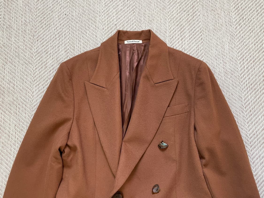 로로피아나 x 핑키앤다이앤 더블 브레스티드 체스터 코트 상품이미지4