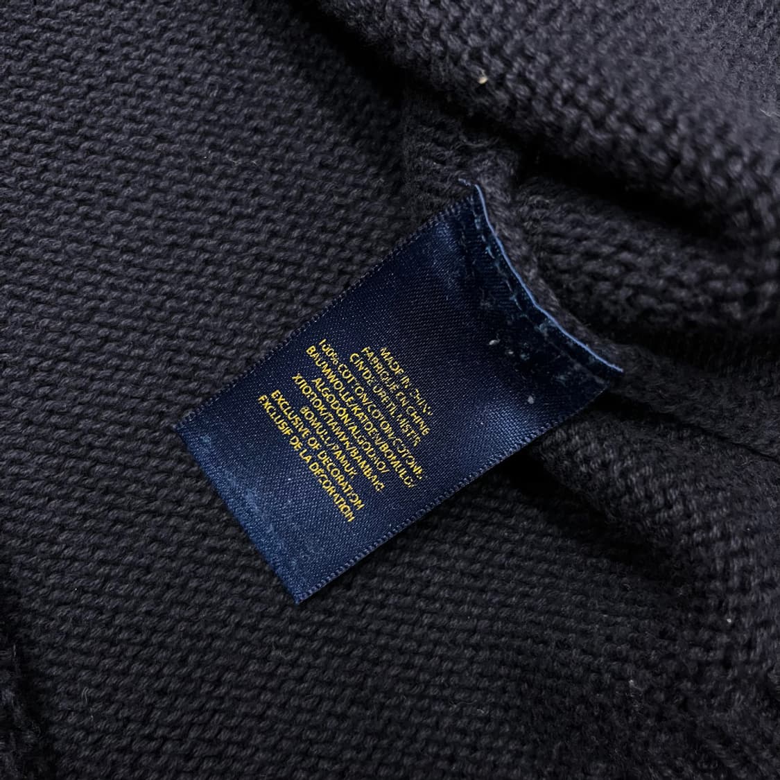 폴로 랄프로렌 레드포니 네이비 반집업 니트 XL 상품이미지5