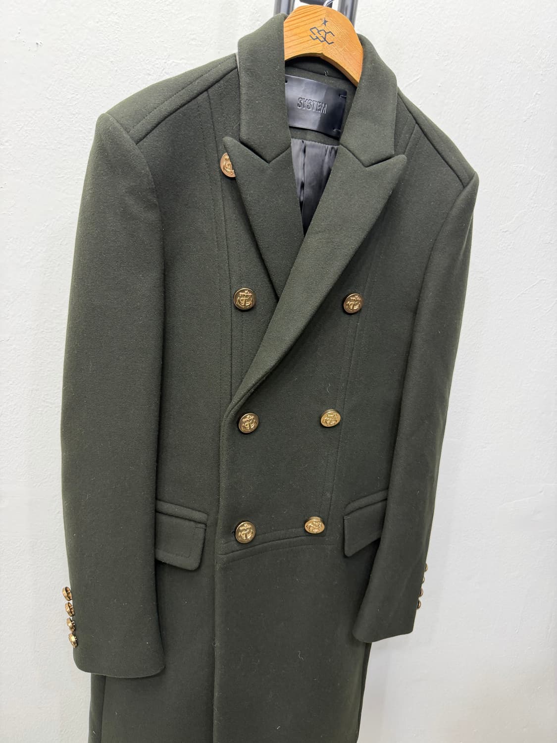 정품) 시스템옴므 한섬 울 캐시미어 코트 95 상품이미지2