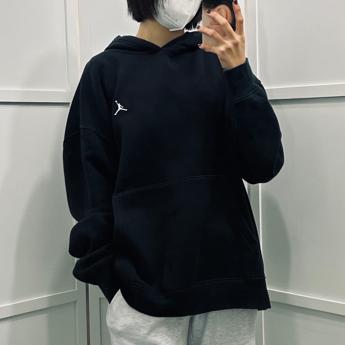 조던 블랙 루즈핏 후드티 상품이미지2