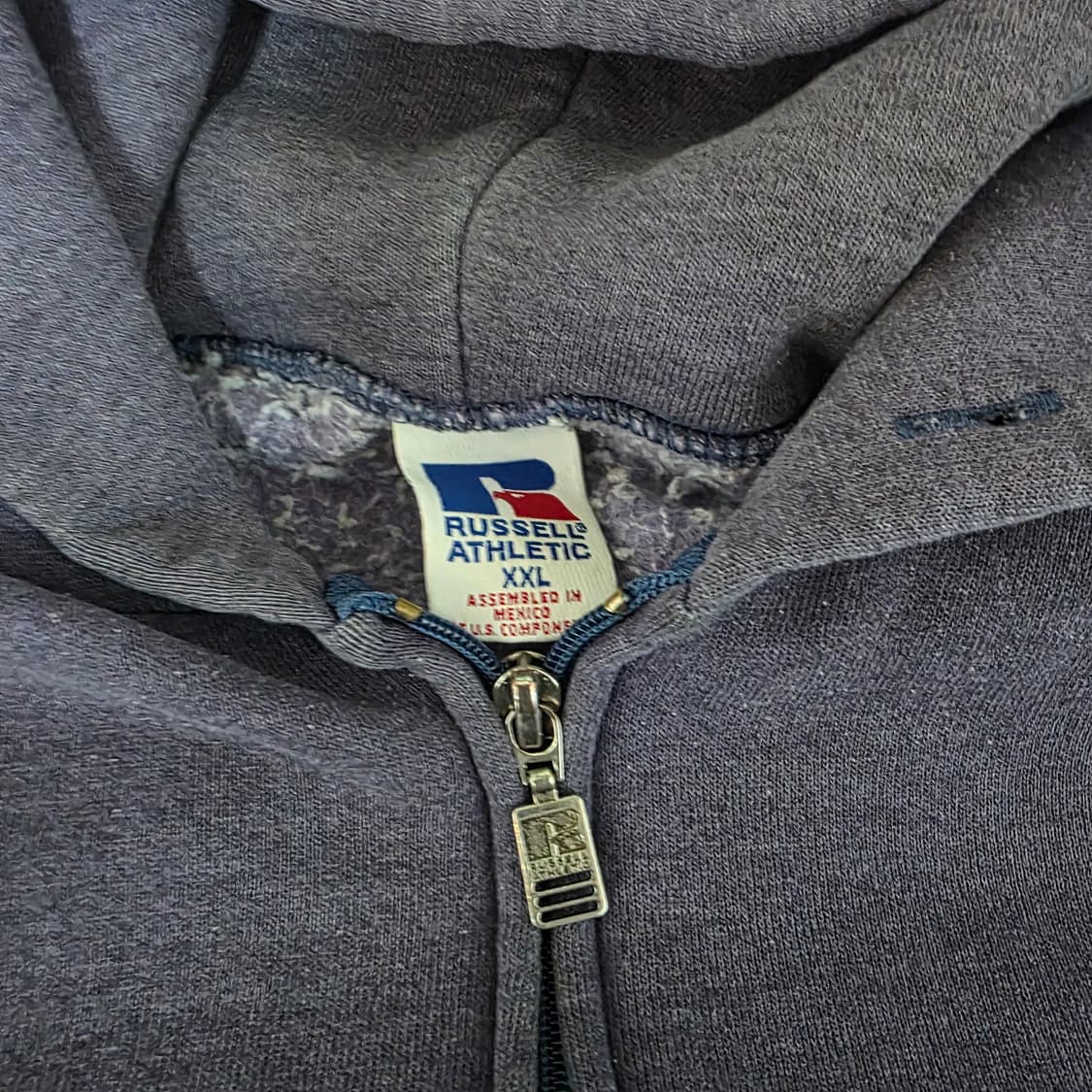[XXL] 90s 빈티지 러셀 애슬레틱 후드집업 페이드 퍼플 상품이미지5