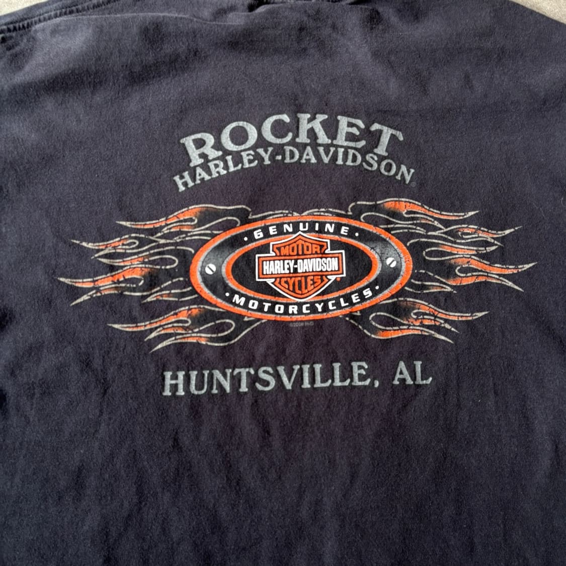 할리데이비슨 미국 생산 블랙 플레임 긴팔 티셔츠 상품이미지8