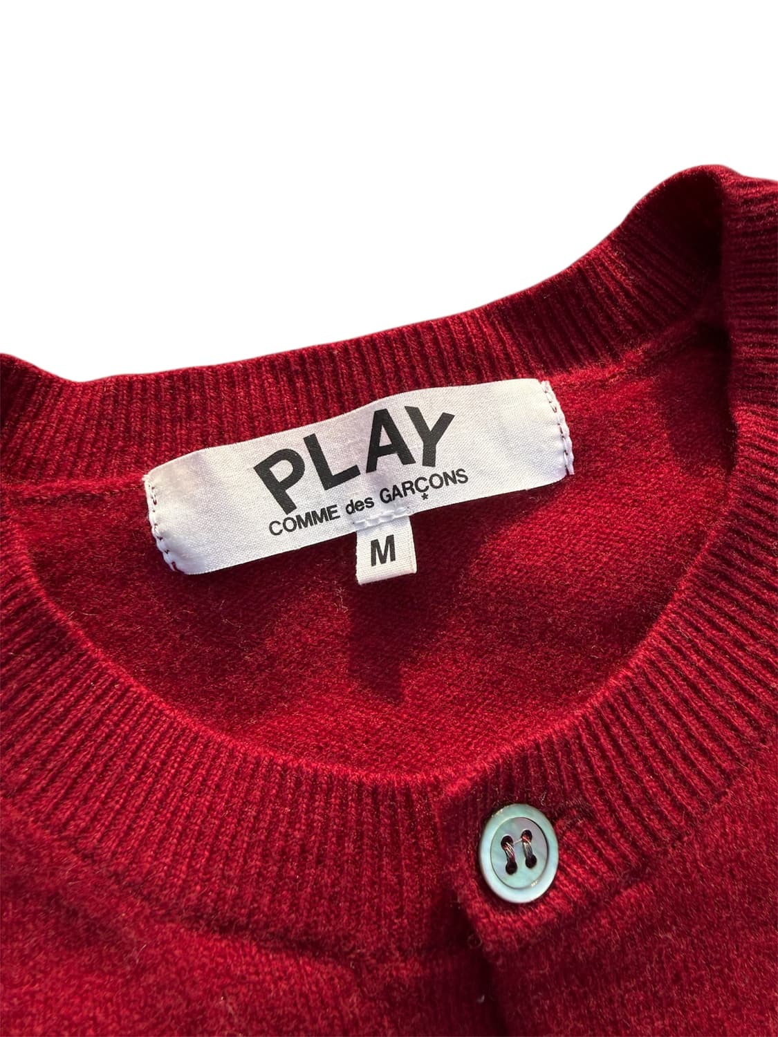 Comme des garcons 꼼데가르송 레드와펜 가디건 상품이미지3