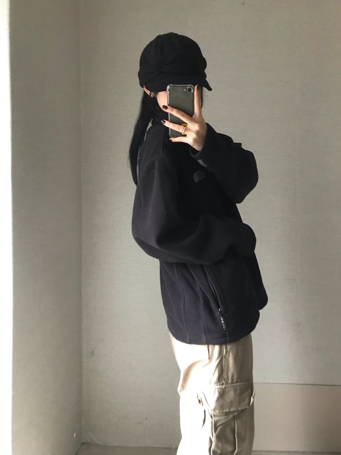 노페 블랙 후리스 상품이미지5