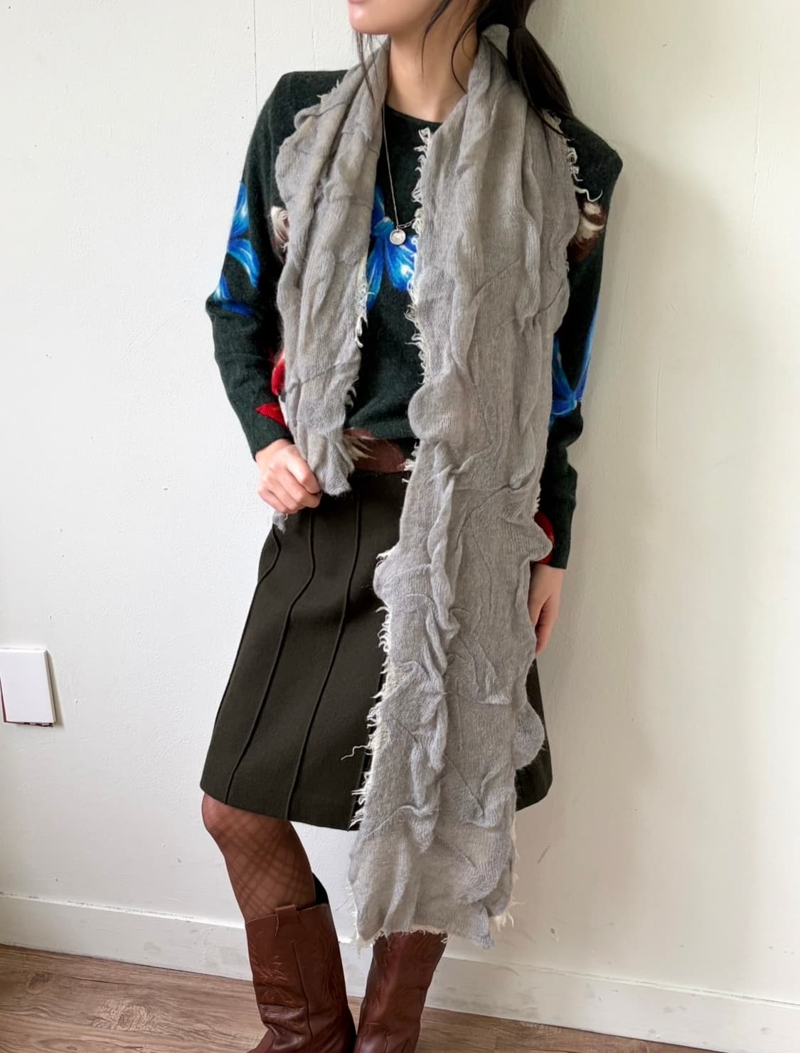 VALEUR 아트 울 스카프 상품이미지7