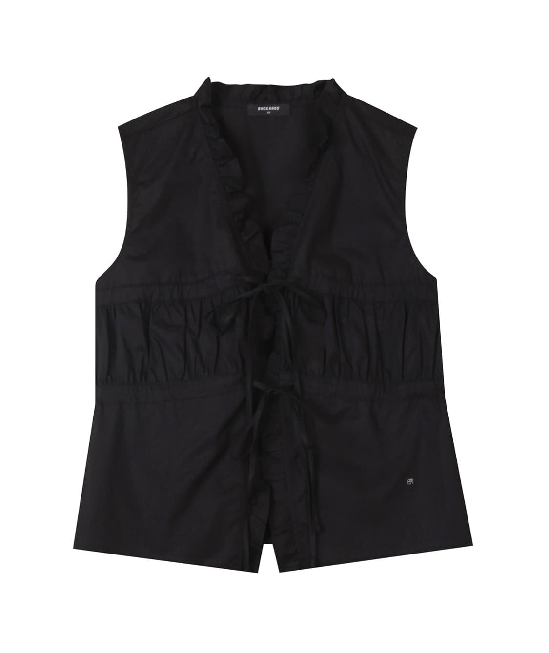 버커루 여성 코튼 프릴 민소매 블라우스 BK 상품이미지1