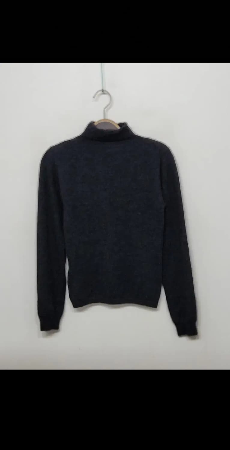 (XS) 터틀넥 캐시미어 니트 차콜 무지 목폴라 스웨터  상품이미지4