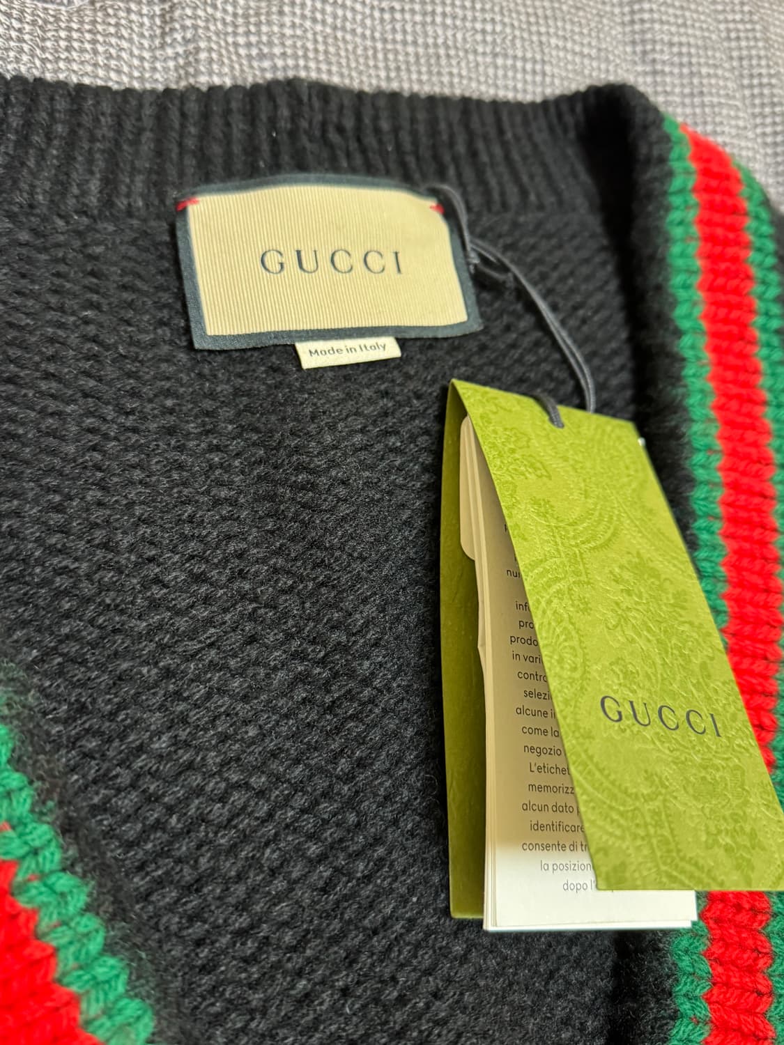 구찌 웹 울 가디건(풀박)  XL 상품이미지2