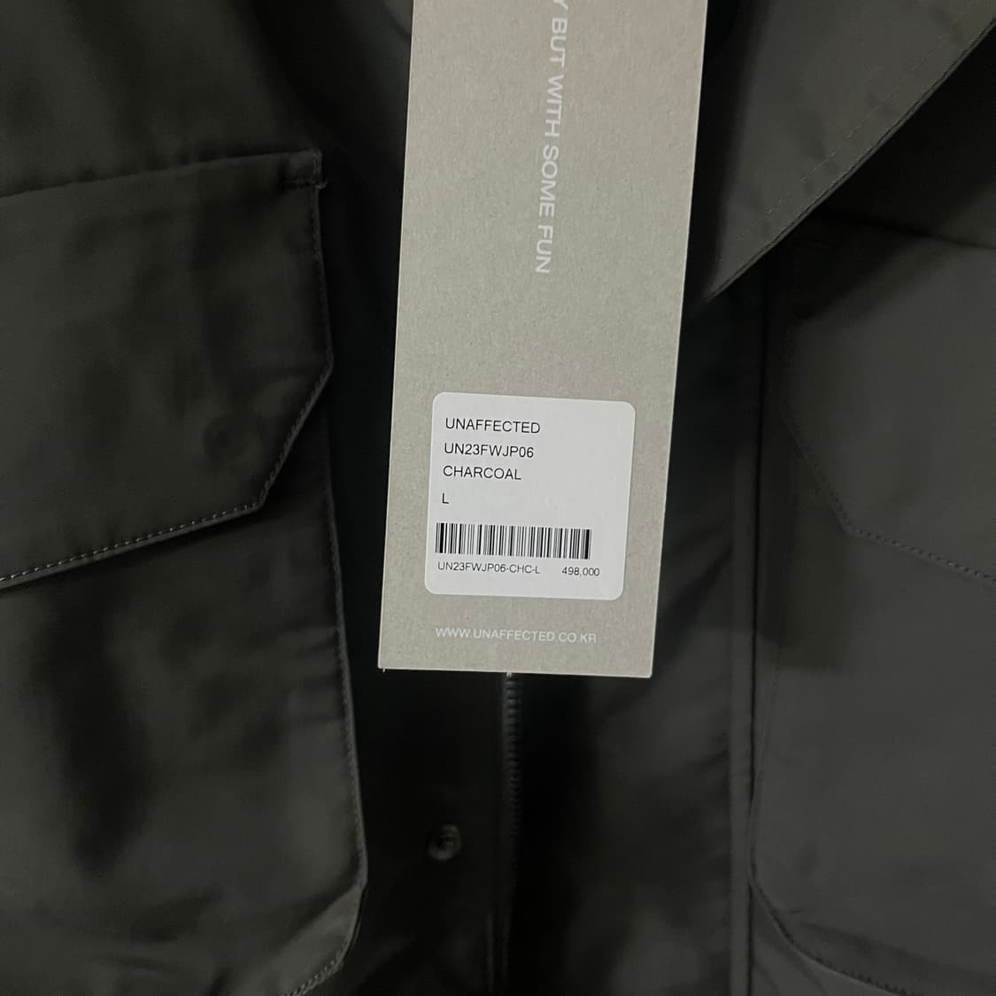 새상품(L)언어펙티드 불렛프루프 점퍼 챠콜 상품이미지4