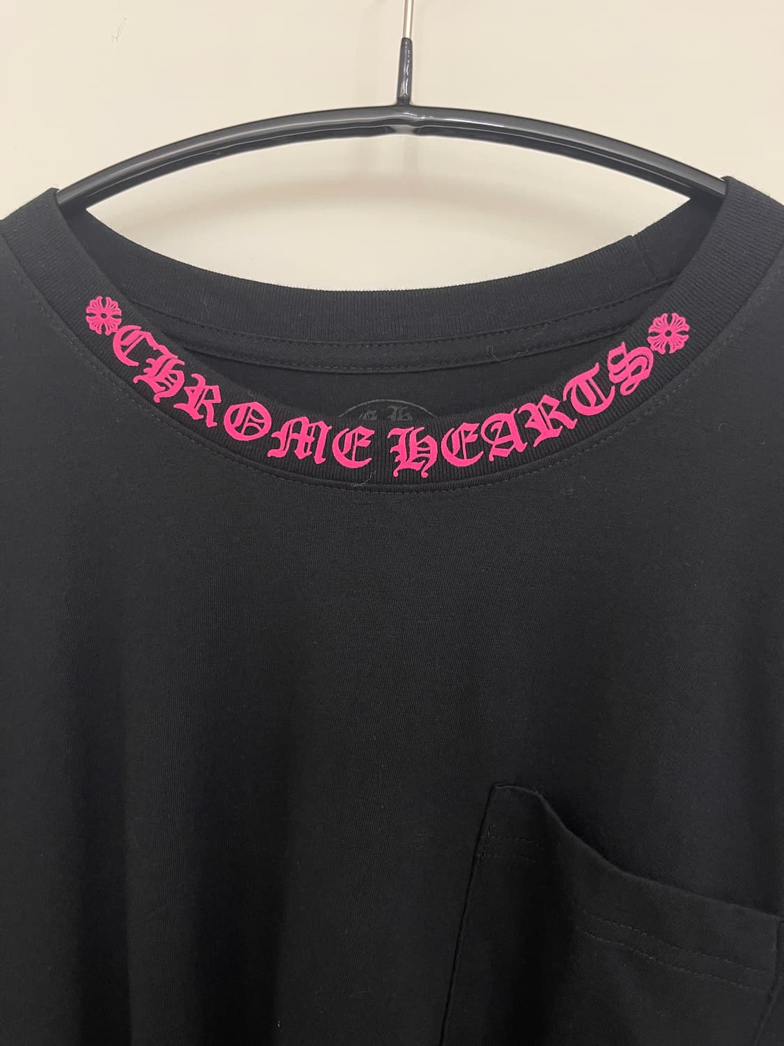 크롬하츠 넥로고 포켓 롱슬리브 블랙/핑크 L사이즈 상품이미지3