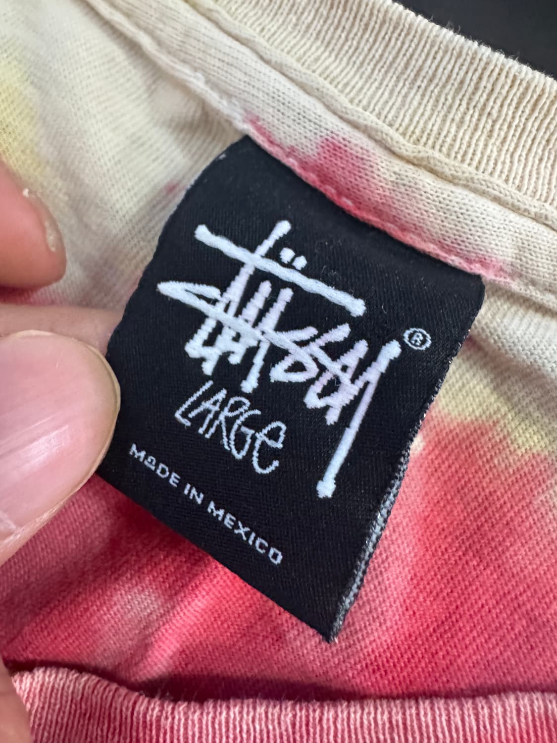 희귀!! 스투시 Stussy 타이다이 시티 로고 반팔 티셔츠 L 상품이미지3