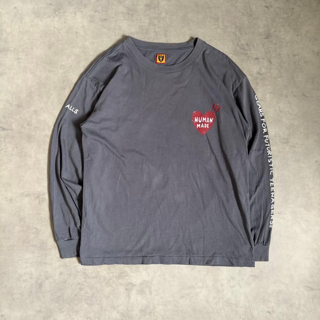 휴먼 메이드 하트 로고 롱슬리브 티셔츠 상품이미지1