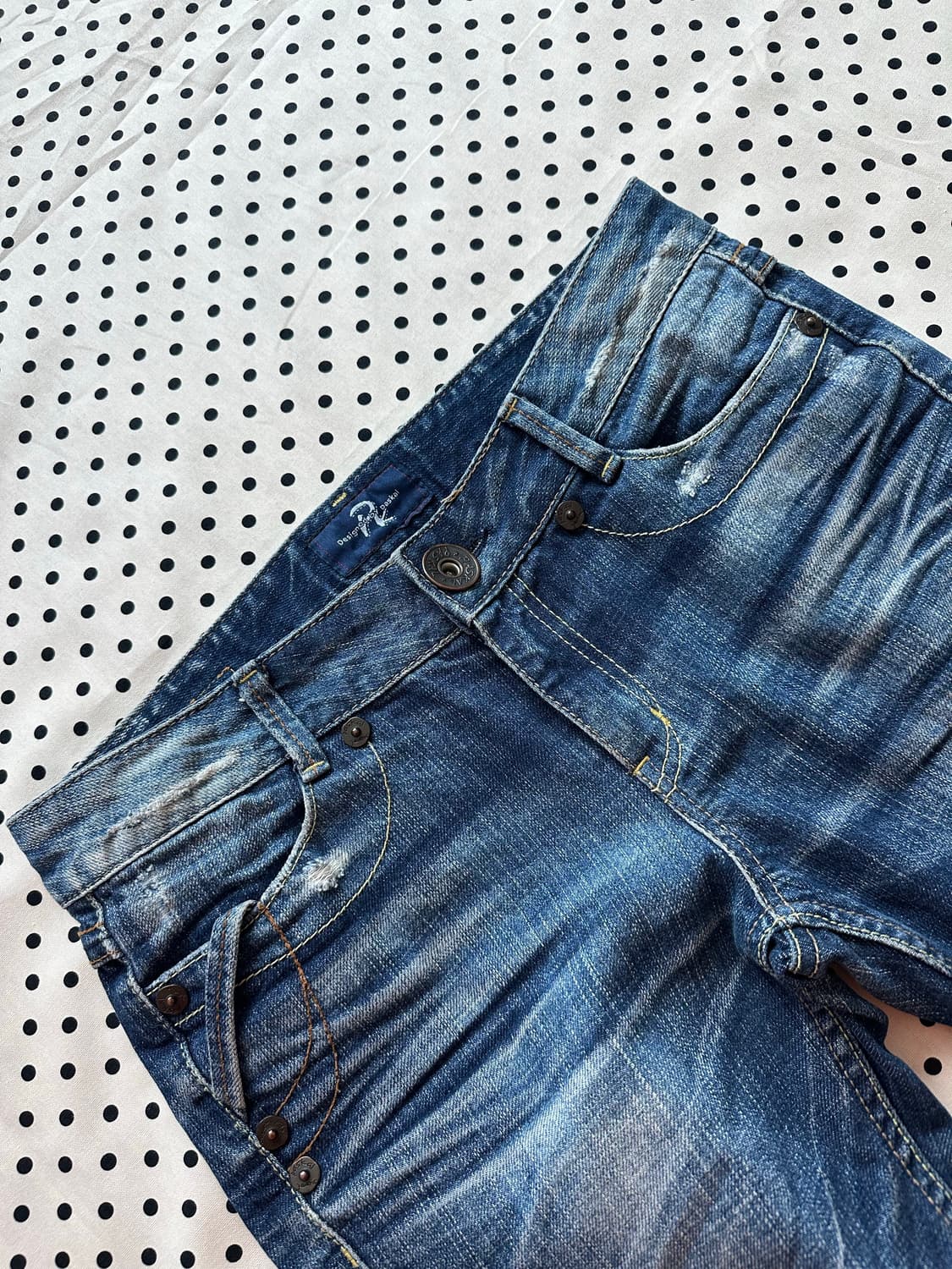 Designed by Paskal 부츠컷 데님팬츠 갸루 y2k 펑크 상품이미지3